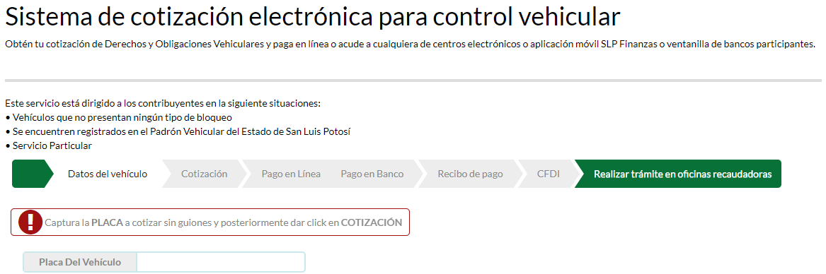 Consulta Adeudo Tenencia San Luis Potosí