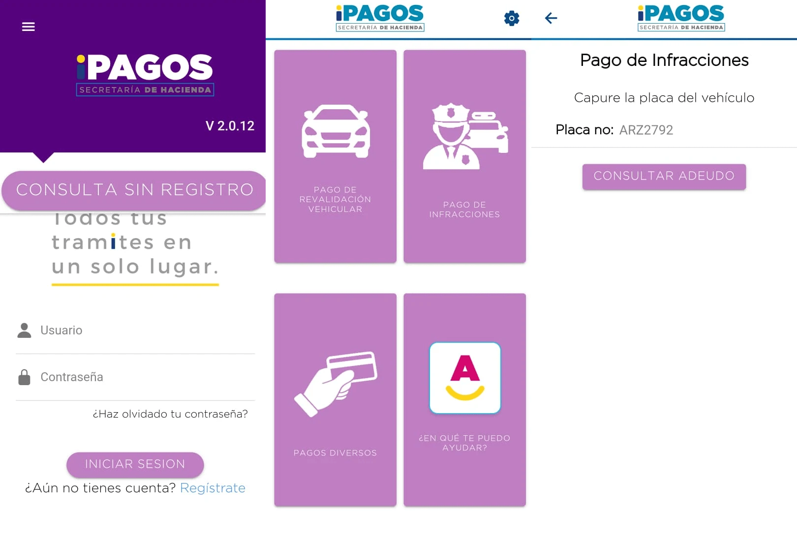 Consulta deudo vehicular Chihuahua App iPagos