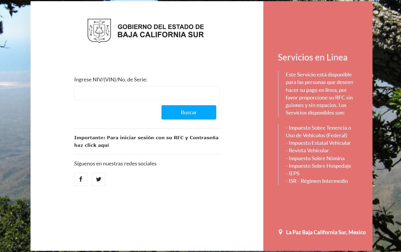 Servicios y trámites Baja California Sur